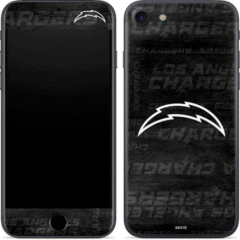 NFL Los Angeles Chargers Black & White iPhone 8 Skin