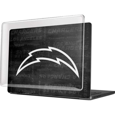 NFL Los Angeles Chargers Black & White MacBook Pro 14in (2021-24) Case plus Skin