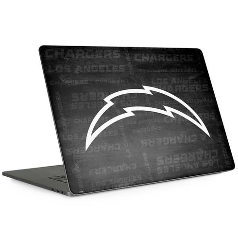 NFL Los Angeles Chargers Black & White MacBook Skins