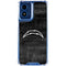 NFL Los Angeles Chargers Black & White Moto G 5G (2024) Clear Case