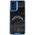 NFL Los Angeles Chargers Black & White Moto G 5G (2024) Clear Case