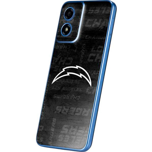 NFL Los Angeles Chargers Black & White Moto G Play 4G (2024) Skin
