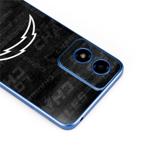 NFL Los Angeles Chargers Black & White Moto G Play 4G (2024) Skin