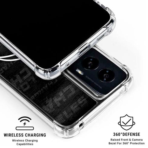 NFL Los Angeles Chargers Black & White Moto G Power 5G (2024) Clear Case
