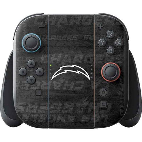 NFL Los Angeles Chargers Black & White Nintendo Switch 2 (2025) with Joy-Con Skin