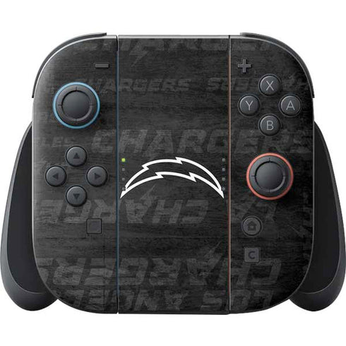 NFL Los Angeles Chargers Black & White Nintendo Skins