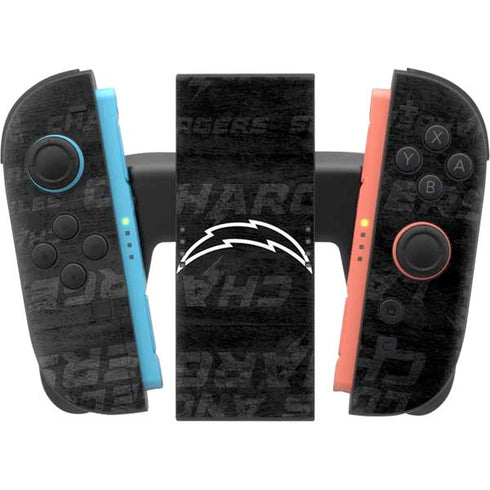 NFL Los Angeles Chargers Black & White Nintendo Switch 2 (2025) Joy-Con Controller Skin