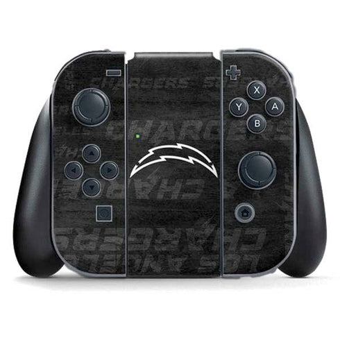 NFL Los Angeles Chargers Black & White Nintendo Skins