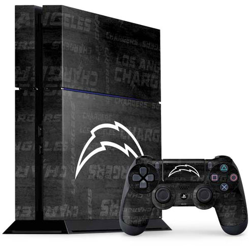 NFL Los Angeles Chargers Black & White PlayStation PS4 Skins
