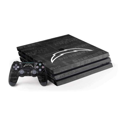 NFL Los Angeles Chargers Black & White PlayStation PS4 Skins