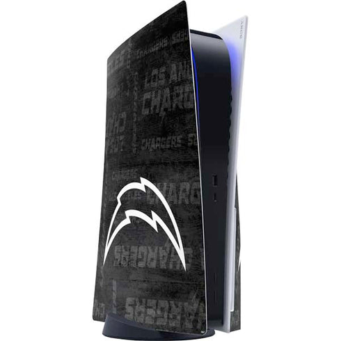 NFL Los Angeles Chargers Black & White PlayStation PS5 Skins