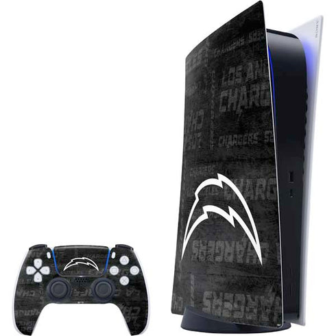 NFL Los Angeles Chargers Black & White PlayStation PS5 Skins