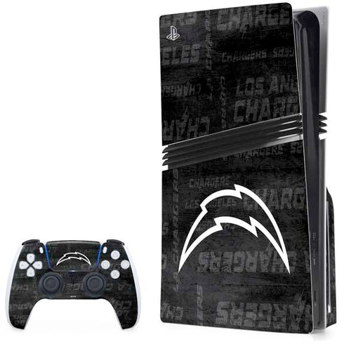 NFL Los Angeles Chargers Black & White PlayStation PS5 Skins
