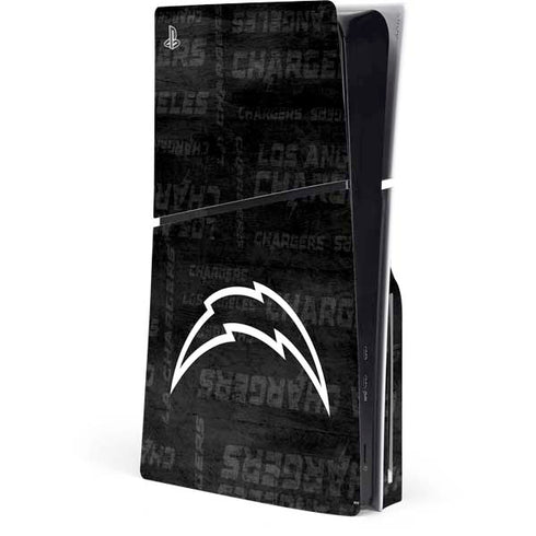 NFL Los Angeles Chargers Black & White PlayStation PS5 Skins