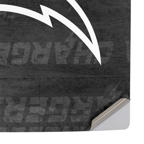 NFL Los Angeles Chargers Black & White PS5 Slim Digital Edition Console Skin