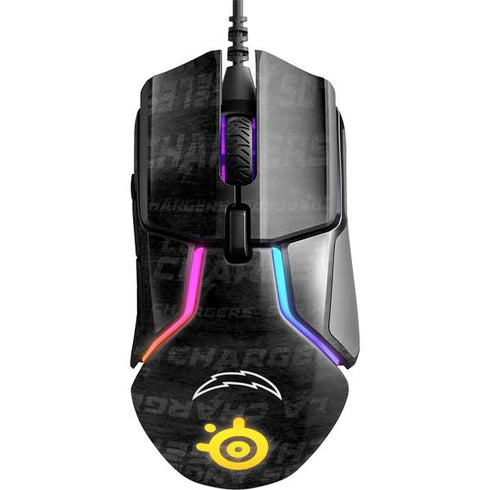 NFL Los Angeles Chargers Black & White SteelSeries Rival 600 Gaming Mouse Skin