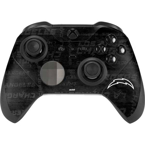 NFL Los Angeles Chargers Black & White Xbox Elite Wireless Controller Series 2 Skin