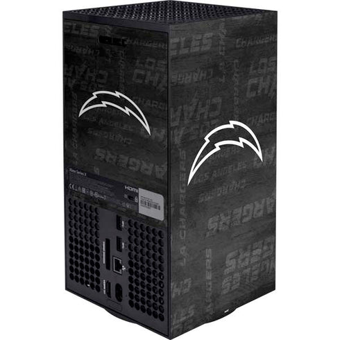 NFL Los Angeles Chargers Black & White XBox Series X Digital Edition Bundle Skin