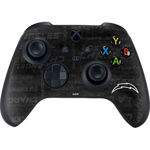 NFL Los Angeles Chargers Black & White XBox Series X Digital Edition Bundle Skin