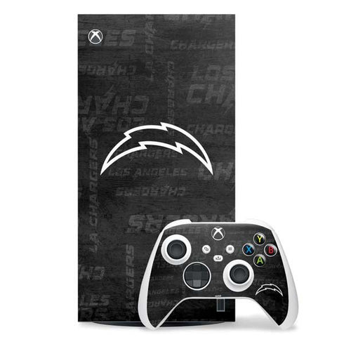 NFL Los Angeles Chargers Black & White Xbox Series X Skins