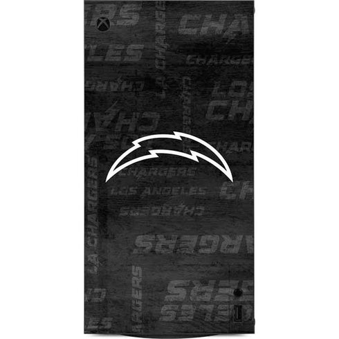 NFL Los Angeles Chargers Black & White XBox Series X Digital Edition Console Skin