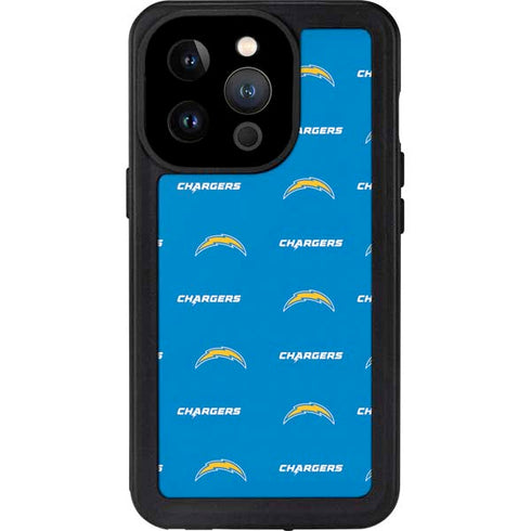 NFL Los Angeles Chargers Blitz Series iPhone 15 Pro Waterproof Case