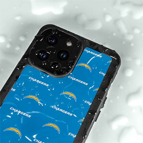 NFL Los Angeles Chargers Blitz Series iPhone 15 Pro Waterproof Case