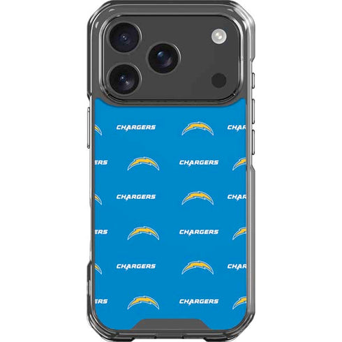 NFL Los Angeles Chargers Blitz Series iPhone 18 Pro Clear Case