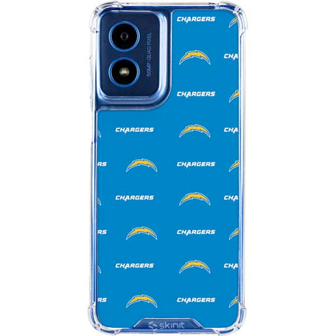 NFL Los Angeles Chargers Blitz Series Moto G 5G (2024) Clear Case
