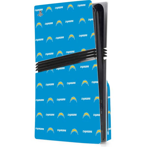 NFL Los Angeles Chargers Blitz Series PS5 Pro Disk Console Skin