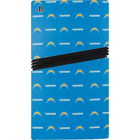 NFL Los Angeles Chargers Blitz Series PS5 Pro Disk Console Skin