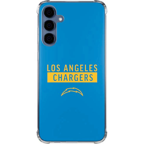 NFL Los Angeles Chargers Blue Performance Series Galaxy A55 5G Clear Case