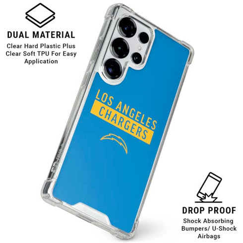NFL Los Angeles Chargers Blue Performance Series Galaxy S25 Ultra Clear Case