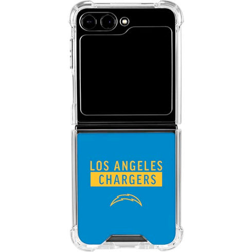 NFL Los Angeles Chargers Blue Performance Series Galaxy Z Flip6 Clear Case