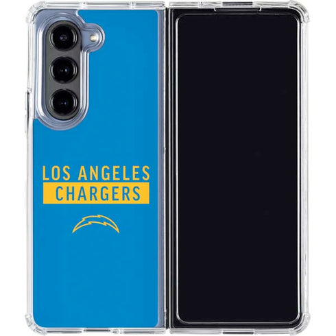 NFL Los Angeles Chargers Blue Performance Series Galaxy Z Fold5 5G Clear Case