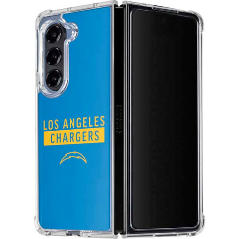 NFL Los Angeles Chargers Blue Performance Series Galaxy Z Fold5 5G Clear Case