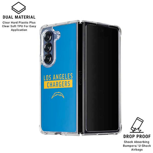 NFL Los Angeles Chargers Blue Performance Series Galaxy Z Fold6 Clear Case