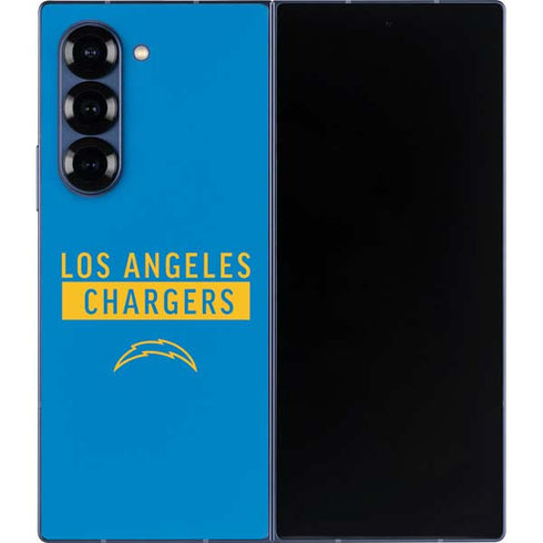 NFL Los Angeles Chargers Blue Performance Series Galaxy Z Fold6 Skin