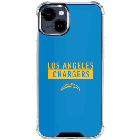 NFL Los Angeles Chargers Blue Performance Series iPhone 15 Clear Case