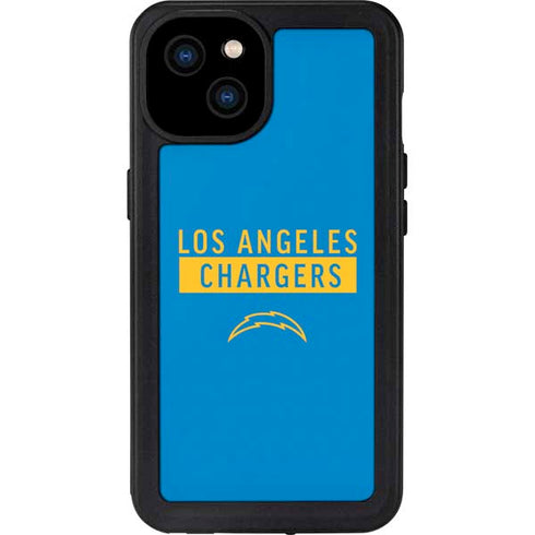 NFL Los Angeles Chargers Blue Performance Series iPhone 15 Plus Waterproof Case