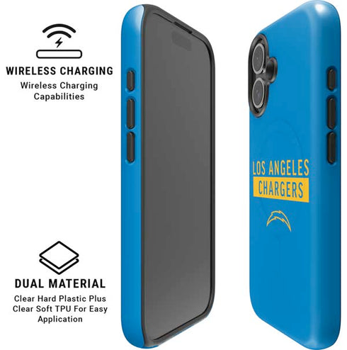 NFL Los Angeles Chargers Blue Performance Series iPhone 16 Magsafe Impact Case