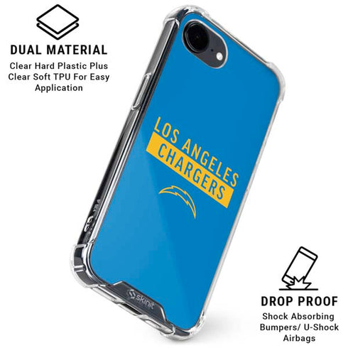 NFL Los Angeles Chargers Blue Performance Series iPhone 16e Clear Case