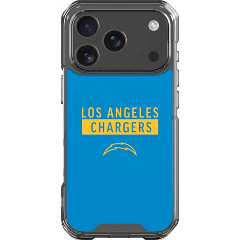 NFL Los Angeles Chargers Blue Performance Series iPhone 18 Pro Clear Case