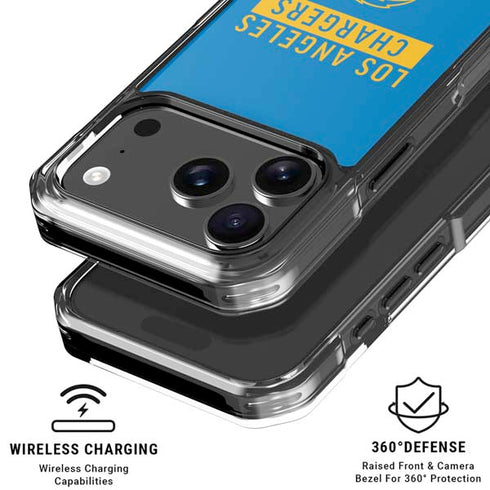 NFL Los Angeles Chargers Blue Performance Series iPhone 18 Pro Clear Case