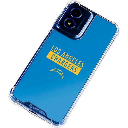 NFL Los Angeles Chargers Blue Performance Series Moto G 5G (2024) Clear Case