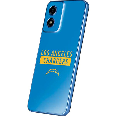 NFL Los Angeles Chargers Blue Performance Series Moto G Play 4G (2024) Skin