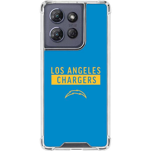 NFL Los Angeles Chargers Blue Performance Series Moto G Play 5G (2025) Clear Case