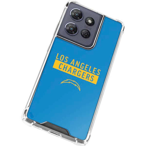 NFL Los Angeles Chargers Blue Performance Series Moto G Play 5G (2025) Clear Case