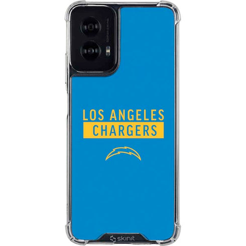 NFL Los Angeles Chargers Blue Performance Series Moto G Power 5G (2024) Clear Case