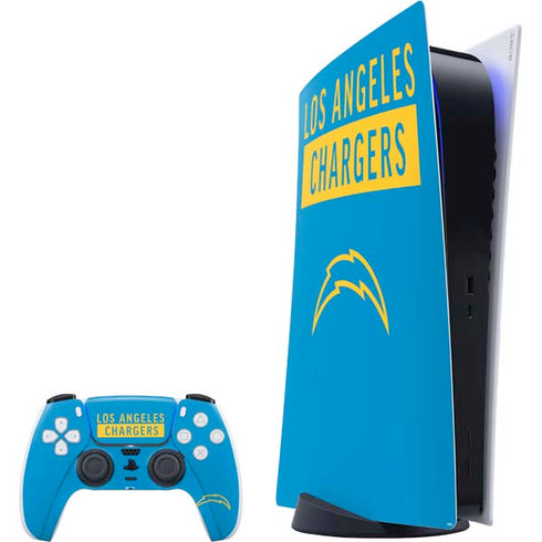 NFL Los Angeles Chargers Blue Performance Series PlayStation PS5 Skins